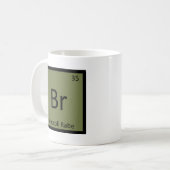 Br - Brokkoli Rabe Gemüsechemie-Symbol Kaffeetasse (Vorderseite Links)