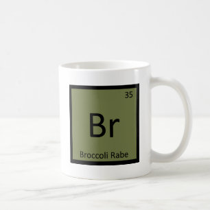 Br - Brokkoli Rabe Gemüsechemie-Symbol Kaffeetasse