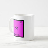 Br - Brunhilde Funny Chemistry Element Symbol T-Sh Kaffeetasse (Vorderseite Links)