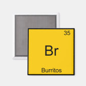 Br. Burritos Chemie Element Symbol Funny Magnet (Vorderseite/Rückseite)