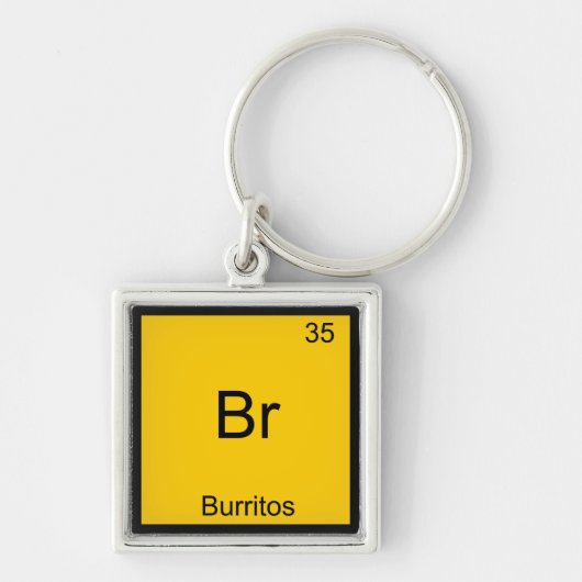 Br. Burritos Chemie Element Symbol Funny Schlüsselanhänger (Vorne)