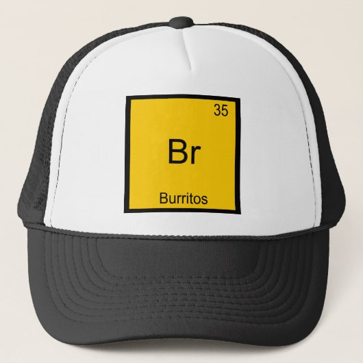 Br. Burritos Chemie Element Symbol Funny Truckerkappe (Vorderseite)
