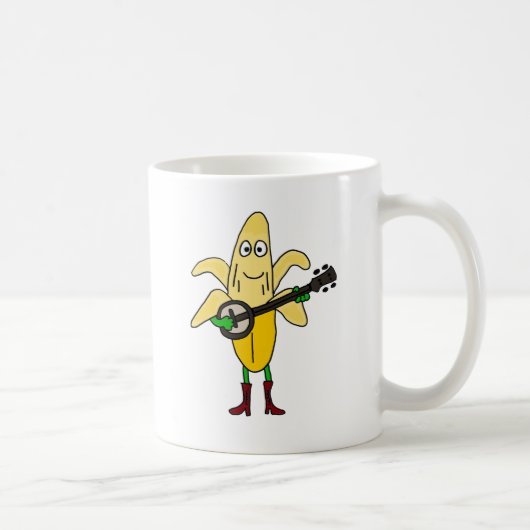 BR lustige Banane, die Banjo-Cartoon spielt Kaffeetasse (Rechts)