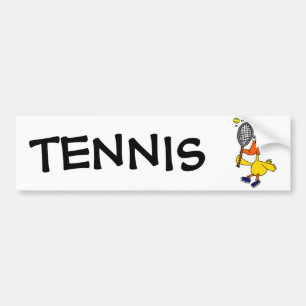 BR lustige Ente, die Tennis spielt Autoaufkleber