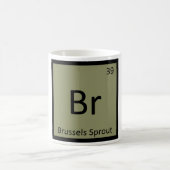 Br - Rosenkohl-Gemüsechemie-Symbol Kaffeetasse (Mittel)