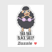 Bra-bra Black Sheep Funny Animal Puff Aufkleber (Blatt)