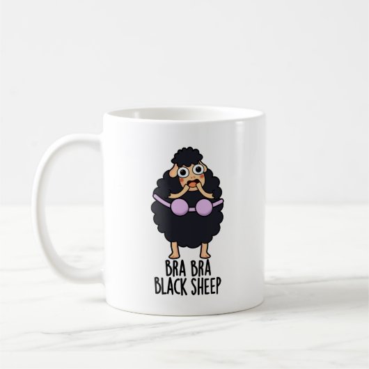 Bra-bra Black Sheep Funny Animal Puff Kaffeetasse (Links)