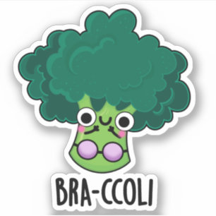Bra-ccoli Funny Veggie Broccoli Bra Pun Aufkleber