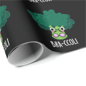 Bra-ccoli Funny Veggie Broccoli Bra Pun Dark BG Geschenkpapier (Rolleneckpunkt)