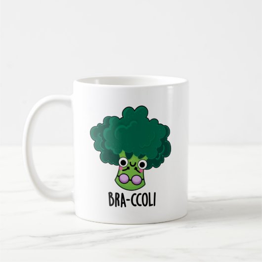 Bra-ccoli Funny Veggie Broccoli Bra Pun Kaffeetasse (Links)