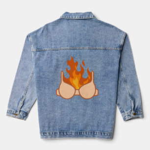 Bra Feminist Zitat brennen Jeansjacke