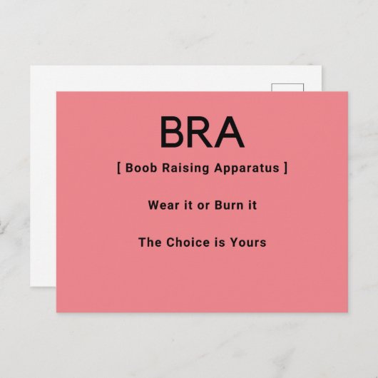 Bra Funny Definition Postkarte (Vorne/Hinten)