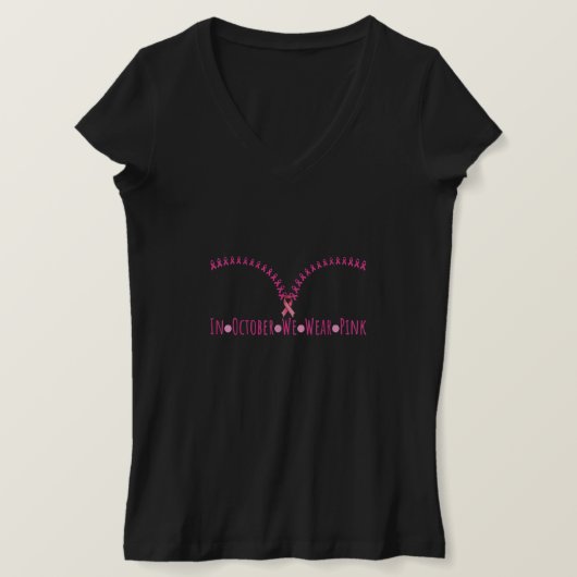 Bra im Oktober tragen wir rosa Ribbon Brustkrebs A T-Shirt (Design vorne)