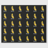Bra-nana Funny Banana Bra Pun Dark BG Geschenkpapier (Flach)