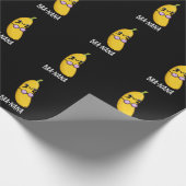 Bra-nana Funny Banana Bra Pun Dark BG Geschenkpapier (Ecke)
