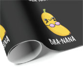Bra-nana Funny Banana Bra Pun Dark BG Geschenkpapier (Rolleneckpunkt)