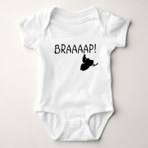 "BRAAAAP! "SäuglingSnowmobile Baby Strampler