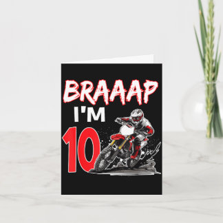 Braaap 10 Jahre alter Motocross Dirt-Biker 10. Karte