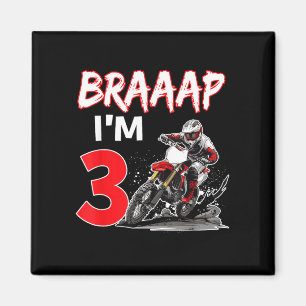 Braaap 3 Jahre alter Motocross Dirt-Biker 3. Magnet