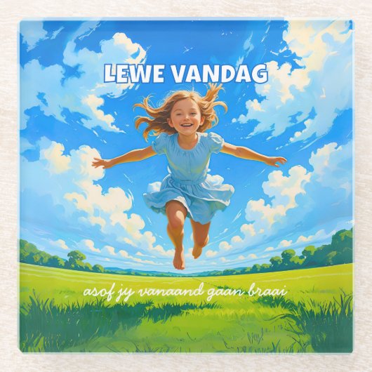 BRAAI Meme Afrikaans Saffa Expat Afrikaanse Humor Glasuntersetzer (Vorderseite)