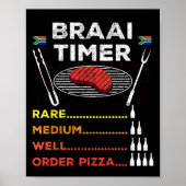 Braai Timer African GRILLEN Funny Poster (Vorne)