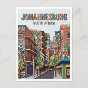 Braamfontein Street Art Johannesburg Südafrika Postkarte