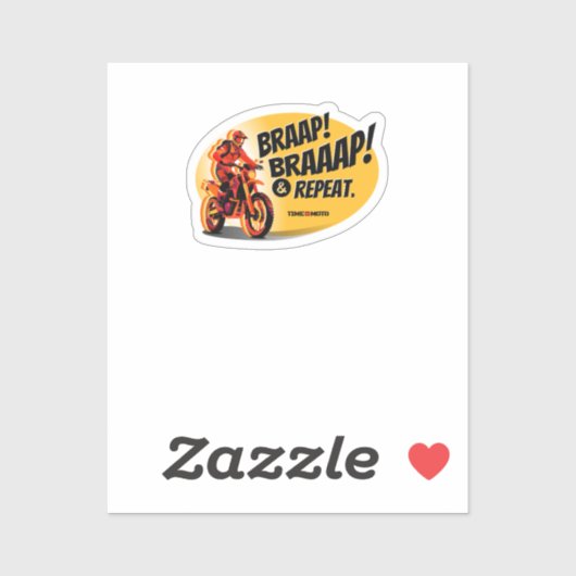 Braap Braaap And Repeat Dirt Bike Sticker (Blatt)