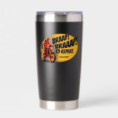 Braap Braaap & Repeat Dirt Bike Travel Mug Thermobecher (Vorderseite)