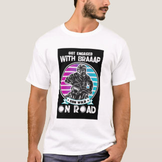 Braap Got Verlobtes Retro Dirt Biker T-Shirt