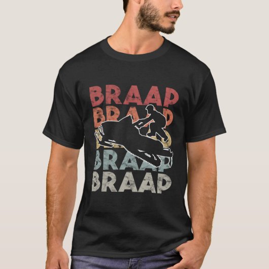 Braap Snowmobile I Snow Snow Sled T-Shirt (Vorderseite)
