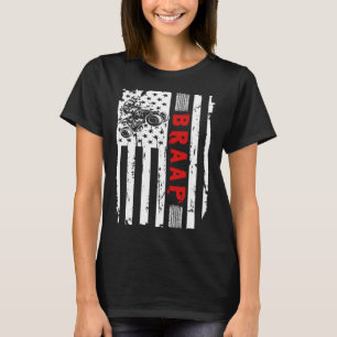 Braap Vintag USA Flag Quad Bike ATV T-Shirt