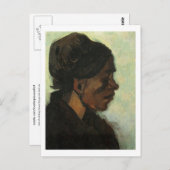 Brabant Peasant Woman Dark Cap, Vincent van Gogh Postkarte (Vorne/Hinten)