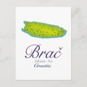 Brač Adria, Kroatien Karte (Vorderseite)