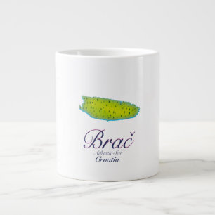 Brač Adria, Kroatien Karte Jumbo-Tasse