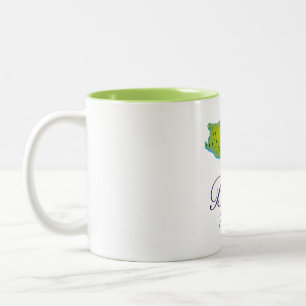 Brač Adria, Kroatien Karte Zweifarbige Tasse