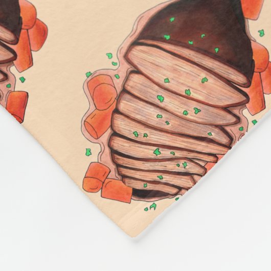 Brac Beef Brisket Jüdische Küche Fleecedecke (Ecke)