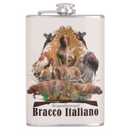 Bracco Italiano Flachmann