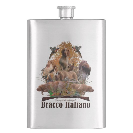 Bracco Italiano Flask Flachmann (Vorderseite)