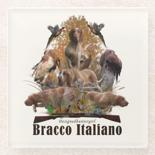 Bracco italiano glasuntersetzer (Vorderseite)