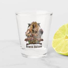 Bracco italiano schnapsglas