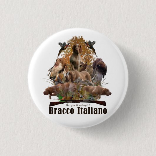 Bracco italiano Tapisserie Kissen Trivet squar Button (Vorderseite)