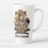 Bracco italiano Wandteppiche Imitate Leinwand-Acry Milchtasse (Rechts)