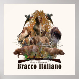 Bracco italiano Wandteppiche Imitate Leinwand-Acry Poster