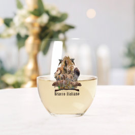 Bracco italiano weinglas ohne stiel