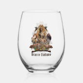 Bracco italiano weinglas ohne stiel (Vorderseite)