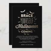 BRACE YOURSELF HALLOWEEN Halloween-Party Einladung (Vorne/Hinten)