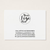 Bracelet-Anzeige für das Logo "White Black Border  (Rückseite)