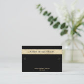Bracelet Display Black Gold Logo Business Card Visitenkarte (Stehend Vorderseite)