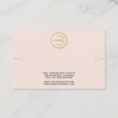 Bracelet Display Blush Gold Logo Business Card Visitenkarte (Rückseite)