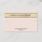 Bracelet Display Blush Gold Logo Business Card Visitenkarte (Vorderseite)
